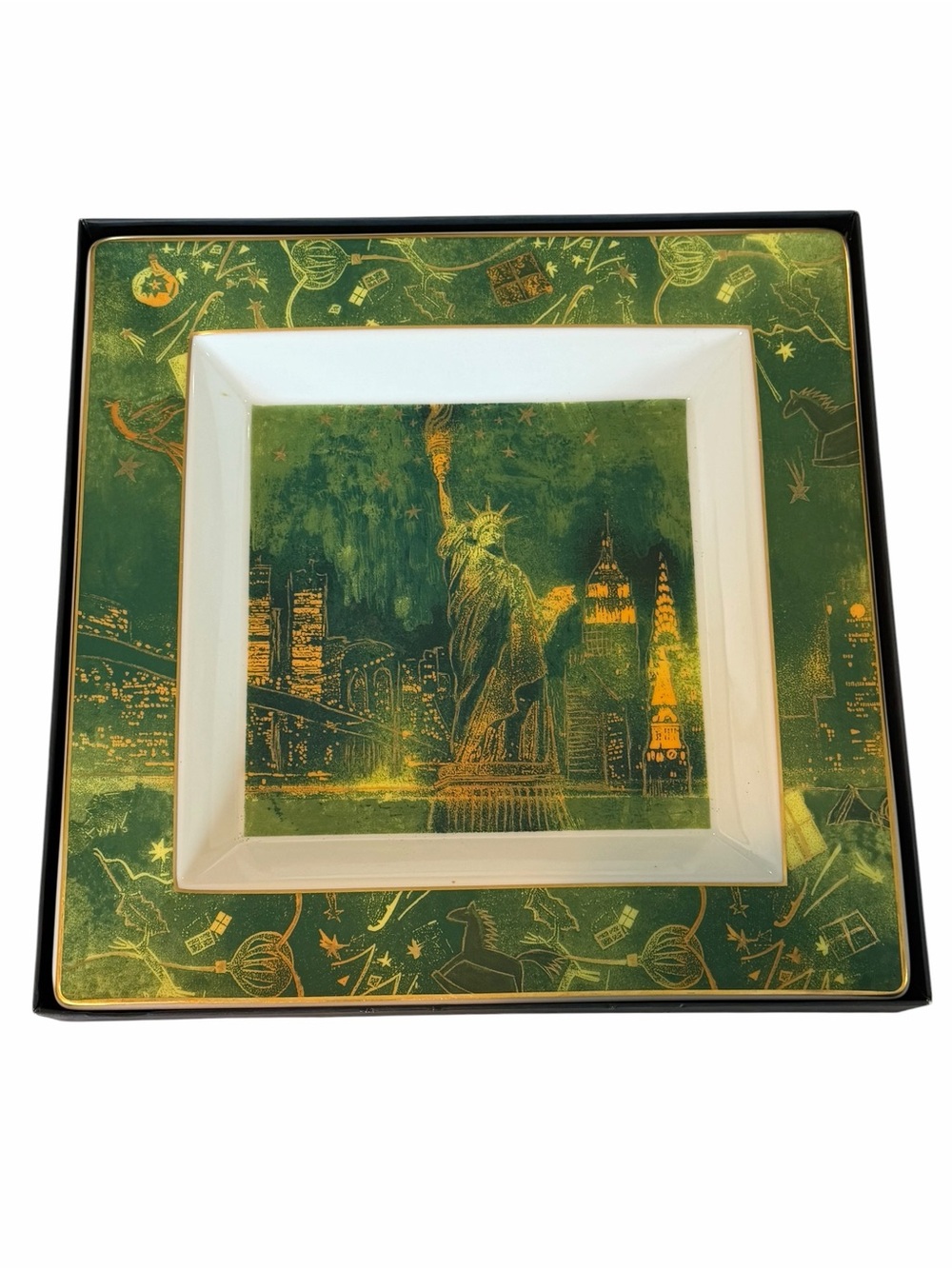 Rosenthal Classic Germany New York Statue of Liberty 12” Square Porcelain Tray